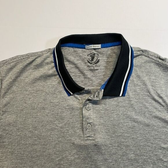 Barton Linx men’s premium golf polo super stretch gray/black size XL - Picture 2 of 7